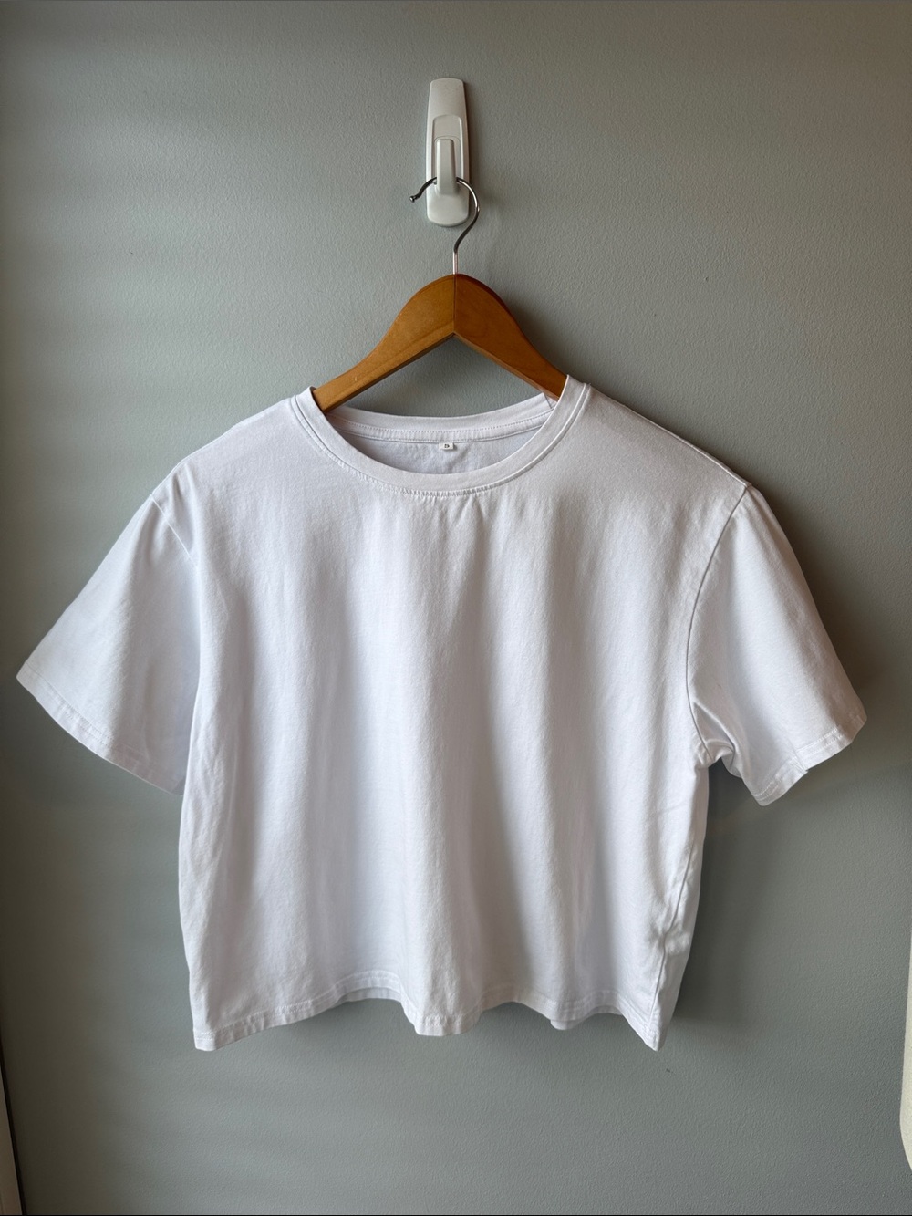 White Cropped Boxy Short Sleeve Top